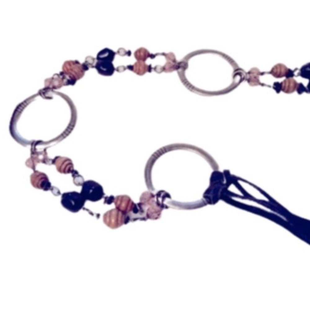 Boho Retro Beads & Hoop with Fringe Tie Belt - Picture 4 of 4